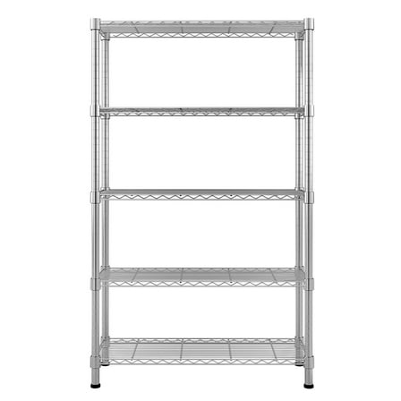 5-Shelf Steel Storage Shelving Unit Wire Shelving Unit Storage Shelves Heavy Duty Organizer Rack