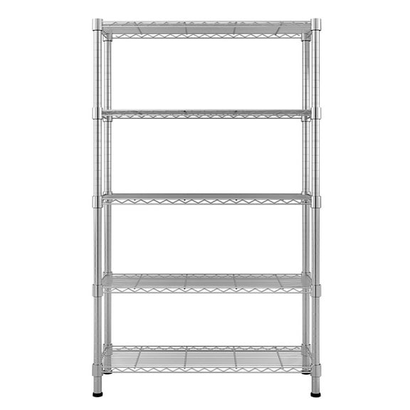 5-Shelf Steel Storage Shelving Unit Wire Shelving Unit Storage Shelves Heavy Duty Organizer Rack
