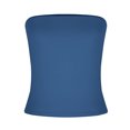 thumbnail image 5 of Fanxing Blue Tube Tops for Women Xl Going Out Crop Sleeveless Tank Bandeau Strapless Casual Shirts （Women's Petite XS-XL), 5 of 7