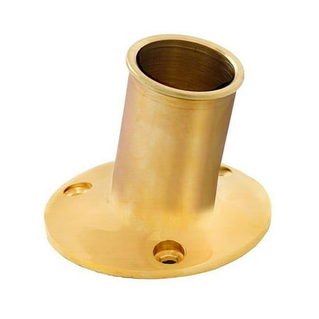 UPC: 0725060500238 | Whitecap S-5002B 1 in. ID Top-Mounted Flag Pole Socket – Polished Brass