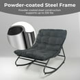 thumbnail image 6 of Grand Patio Outdoor Rocking Chair Modern Steel Cozy Lounge Rocker Chair with Cushion for Balcony Porch Patio,Charcoal (Set of 1), 6 of 12