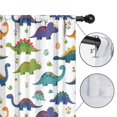 thumbnail image 4 of Blackout Kids Curtains,White Dinosaurs Flowers Eggs Pattern Childrens Insulated Curtains Set Of 2,Bedroom Essentials,Toddler Room Decor 42"x63", 4 of 5