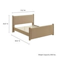 thumbnail image 3 of Modway Rael Performance Velvet Queen Platform Bed in Taupe, 3 of 9