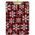 thumbnail image 2 of FMSHPON Christmas Xmas Snowflake Buffalo Plaid Clipboard Hardboard Wood Nursing Clip Board and Pull for Standard A4 Letter 13x9 inches, 2 of 5