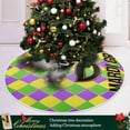 thumbnail image 6 of Coolnut Mardi Gras Christmas Tree Skirt Tree Skirt for Holiday Party Home Christmas Day Ornaments36", 6 of 6
