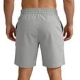 thumbnail image 5 of Havenx Cotton Linen Shorts for Men Drawstring Elastic Waist Short with Pockets Solid Color Pant Stretch Casual Summer Beach Vacation Yoga Golf Clothes,Dark Gray 3XL, 5 of 6