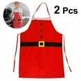 thumbnail image 1 of 2pcs Adult Christmas Decoration Santa Apron Adult Home Kitchen Cooking Baking Chef Apron, 1 of 8