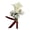 Warm White, variant on Common Callalily Brooch Realistic Faux Leather Fake Flower Groom Bride Groomsmen Fake Flower Corsage Lapel Pin Wedding Party