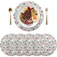 thumbnail image 3 of GZHJMY Christmas Snowman Round Placemats Set of 4, Non-Slip PVC Table Mats Washable Heat Resistant Place Mats for Kitchen Dining Table Christmas Home Decor, 15.4 Inch Table Mat, 3 of 7