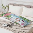 thumbnail image 6 of Summer Flamingo Body Pillow Cover 20 x 60 Inch Decorative Pillow Cover Tropical Plants Botanical Blue Ombre Wood Lumbar Pillowcase Seasonal Rectangle Cushion Case for Couch Sofa Bed Living Room, 6 of 9