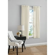 Mainstays Southport Solid Color Light Filtering Rod Pocket Curtain Panel Pair, Set of 2, Ivory, 40 x 63