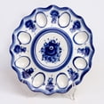 thumbnail image 4 of Decorative Egg Keeper Easter Egg Dish. Blue&White Porcelain. Gzhel Easter Decor for the Home Egg Holder, 4 of 5