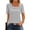 Gray, variant on Casual Short Sleeve Button Down Shirt for Women in Solid Colors