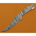 thumbnail image 6 of 10.5 inches Kukri Point Blade Skinning Knife, Hand Forged Twist Pattern Damascus Steel Blank Blade, 6 inches Blade with 5.5" Cutting Edge, 4.5" Scale Space with 4 pin Hole, 6 of 12