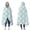 Lightblue Daisy Flower, variant on Wearable Blanket,Teal Daisy Flower White Blooms Pattern Hooded Wearable Flannel Blanket for Adults & Teens,Winter Poncho Shawl Wrap Cape Cozy Anti-Pill,50"x60"