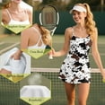 thumbnail image 3 of Psesaysky Cute Golf Tennis Dress Brown Cow Print Workout Athletic Dresses for Women with Shorts Pockets 2 Piece Sets Outfits Summer Clothes, Size S, 3 of 5
