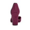 thumbnail image 2 of BLISSFUL STEP Women's High Block Heels Pointed Toe Ankle Strap Dress Shoes​ Burgundy 6, 2 of 8
