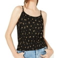 thumbnail image 2 of love, FiRE Juniors Printed Smocked Waist Tank Top Size Medium Color Black Floral Print, 2 of 2