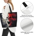 thumbnail image 3 of Fotbe Red And White Screaming Demon Skull Bolsa Tote Estética de Lona con Estampado para Mujer - Bolsa Reutilizable de Hombro Casual para Vacaciones, Compras, Trabajo y Gimnasio, 3 of 8