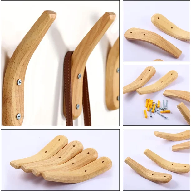 Percheros de madera para colgar sombreros sale
