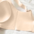 thumbnail image 6 of Womens Wireless T-Shirt Bra, Full Coverage Seamless V-Neck Bras with Adjustable Straps, Light Support Comfort Bra | VerBelle,Beige L, 6 of 6