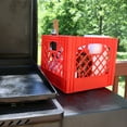 thumbnail image 3 of MIRAMAR Milk Crate, Stackable Plastic Storage Bin with Handles, 16 Qt, Red, 4 Pack, 3 of 5