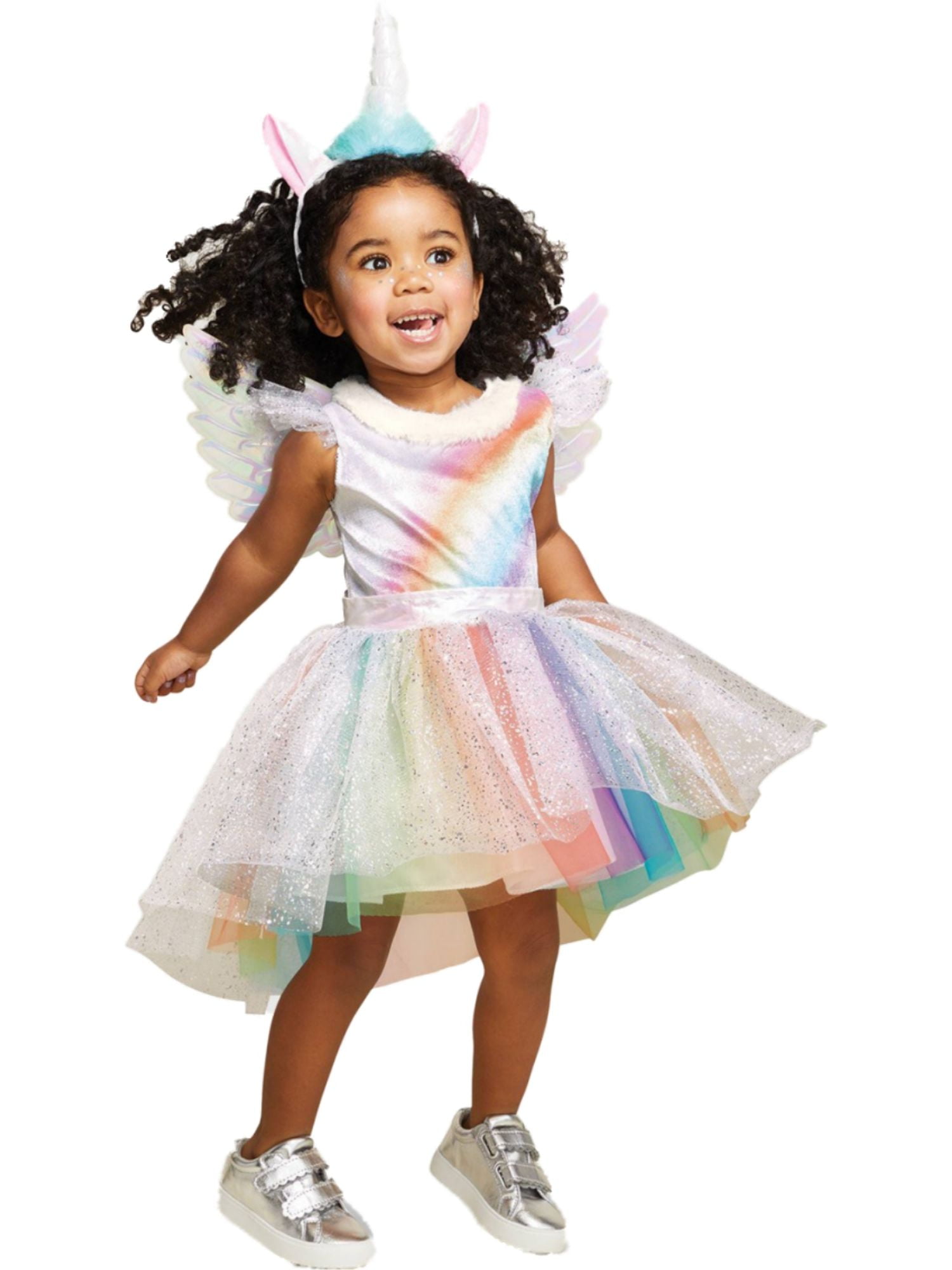 Rainbow Unicorn Halloween Costume For Children Girls Size 4-6 Two Piece Set 