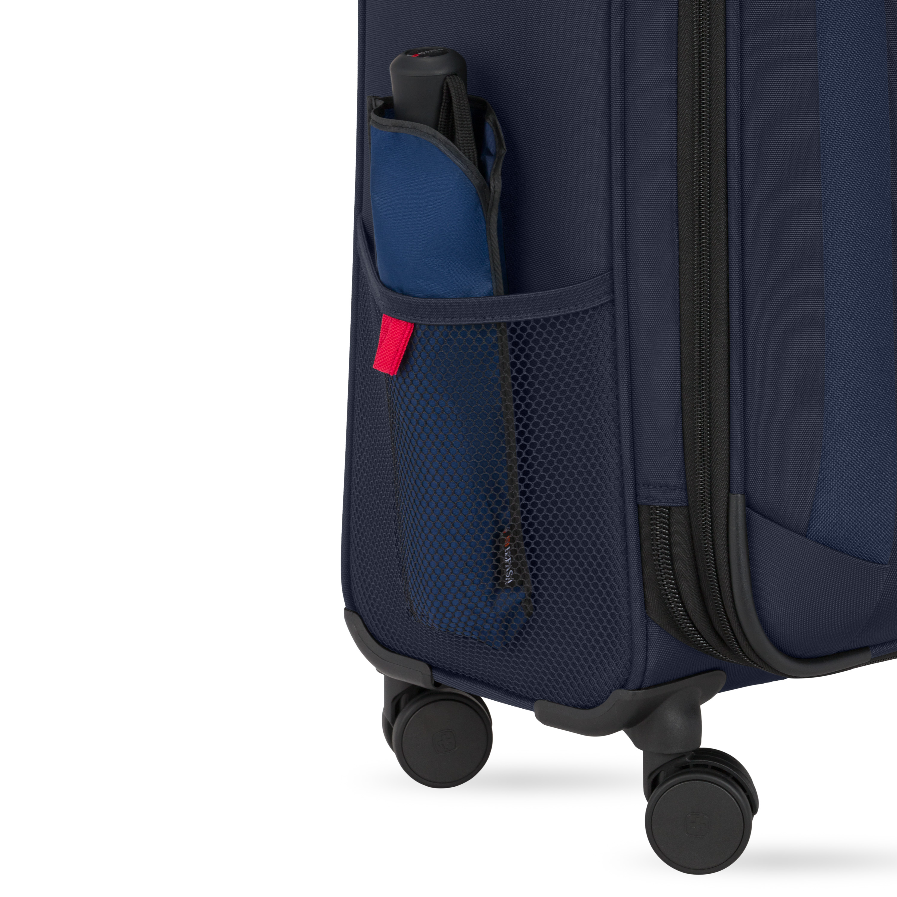 SWISSGEAR Stride 3-Piece Expandable Spinner Luggage Set, Peacoat Blue, with 8 Wheels and Built-in TSA Lock