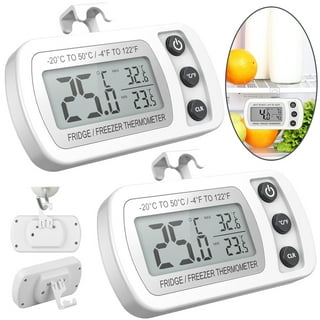 Digital Refrigerator Freezer Thermometer Room Thermometer Digital Fridge  Freeze Room Thermometer Waterproof Fridge Thermometer with Large LCD  Display Refrigerator Thermometer Hanging Thermometer - Yahoo Shopping