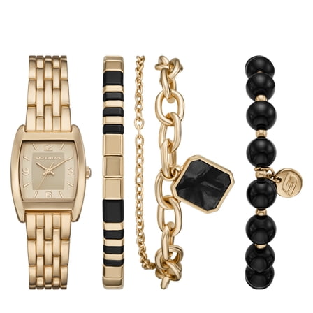 Skechers Women's Sets Analog Gold-Tone Metal Watch