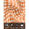 thumbnail image 7 of Orange Cloth Napkins Set of 4 Reusable Dinner Napkins, Country French Rustic Buffalo Plaid Modern Art Cocktail Napkin Washable Table Napkins for Wedding/Holiday Party/Baby Shower 20"x20", 7 of 7