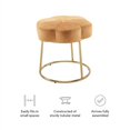 thumbnail image 4 of Linon Siena Metal Upholstered Accent Vanity Stool in Orange, 4 of 13