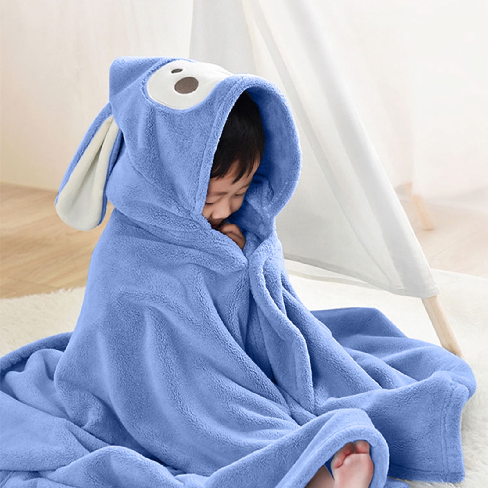 Tanuse Premium Hooded Towel for Kids, Ultra Soft and Extra Large Cotton Bath Towel with Hood for Boys and Girls, Absorbent and Machine Washable, Fun Design for Beach and Pool 1X Bath Towel