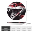 thumbnail image 2 of Balery Fierce Red Viper Graphic Art Print Bone China Decorative Plate Ceramic Dinner Plates Art Crafts with Display Stand-6in, 2 of 6