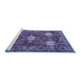 thumbnail image 2 of Ahgly Company Machine Washable Indoor Square Persian Blue Traditional Area Rugs, 6' Square, 2 of 4