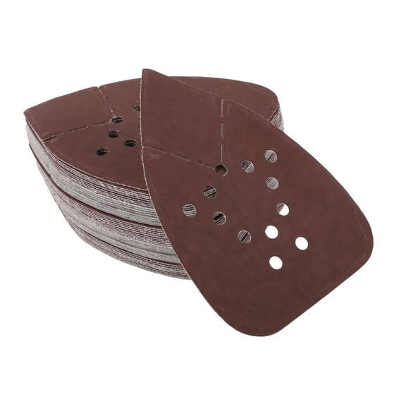 Unique Bargains 50 Pcs 5.31"x3.86" 1500 Grit Universal Sanding Discs - Hook and Loop Sandpaper - Paper Base Red