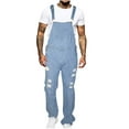 WXLWZYWL Men's Jean Overalls Denim Big And Tall Trousers Bib Overall ...