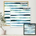thumbnail image 4 of Designart 'Dark Blue Verticals Aquatic ' Modern Framed Canvas Wall Art Print, 4 of 5