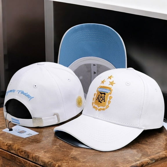 Adidas Argentina World Cup 2022 Baseball Cap, White, Unisex, 1 Count
