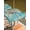 Aqua, Tan, Ivory, variant on Outdoor Tablecloth with Umbrella Hole & Zipper, Teal Rectangle Tablecloth 52x70 Inch, Vintage Abstract Oil Painting Art Modern Patio Table Cover Waterproof Table Cloth for Picnic/Party