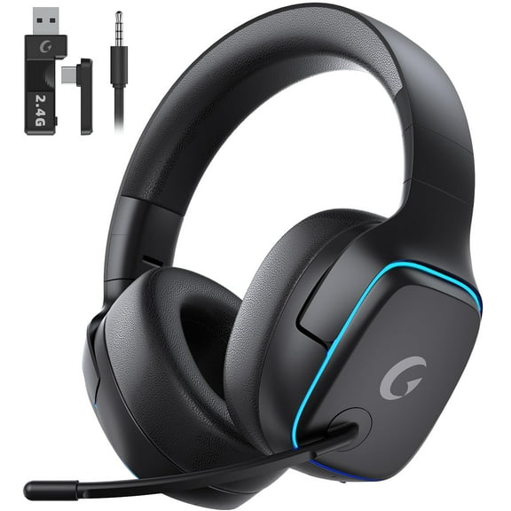 2.4GHz Gaming Headset for Switch / PS5 / PS4, RGB , Black