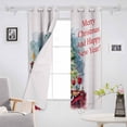thumbnail image 3 of Christmas Blackout Curtains | Light Blocking Print Window Curtains, Watercolor Xmas Tree Dessert Snowflake Thermal Insulated Window Drapes for Living Room Kitchen Cafe (2 Panels, 104"W x 45"L), 3 of 7