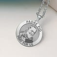 thumbnail image 4 of Picturesongold.Com Padre Pio Religious Medal - 10k White Gold Necklace Pendants Adult - 2/3 x 2/3 in, 4 of 6