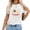 White, variant on Craveable Pizza Lover Heart EGC Women's Funny Graphic T-Shirt - Casual Retro Tee for Parties and Birthdays White
