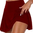thumbnail image 1 of Falda con pantalones cortos para mujer, pantalones cortos falsos de 2 piezas, falda de entrenamiento de cintura alta para verano, 1 of 5
