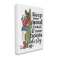 thumbnail image 3 of Soul Clean Boots Dirty Cowgirl Novelty Graphic Art Gallery Wrapped Canvas Print Wall Art, 3 of 7