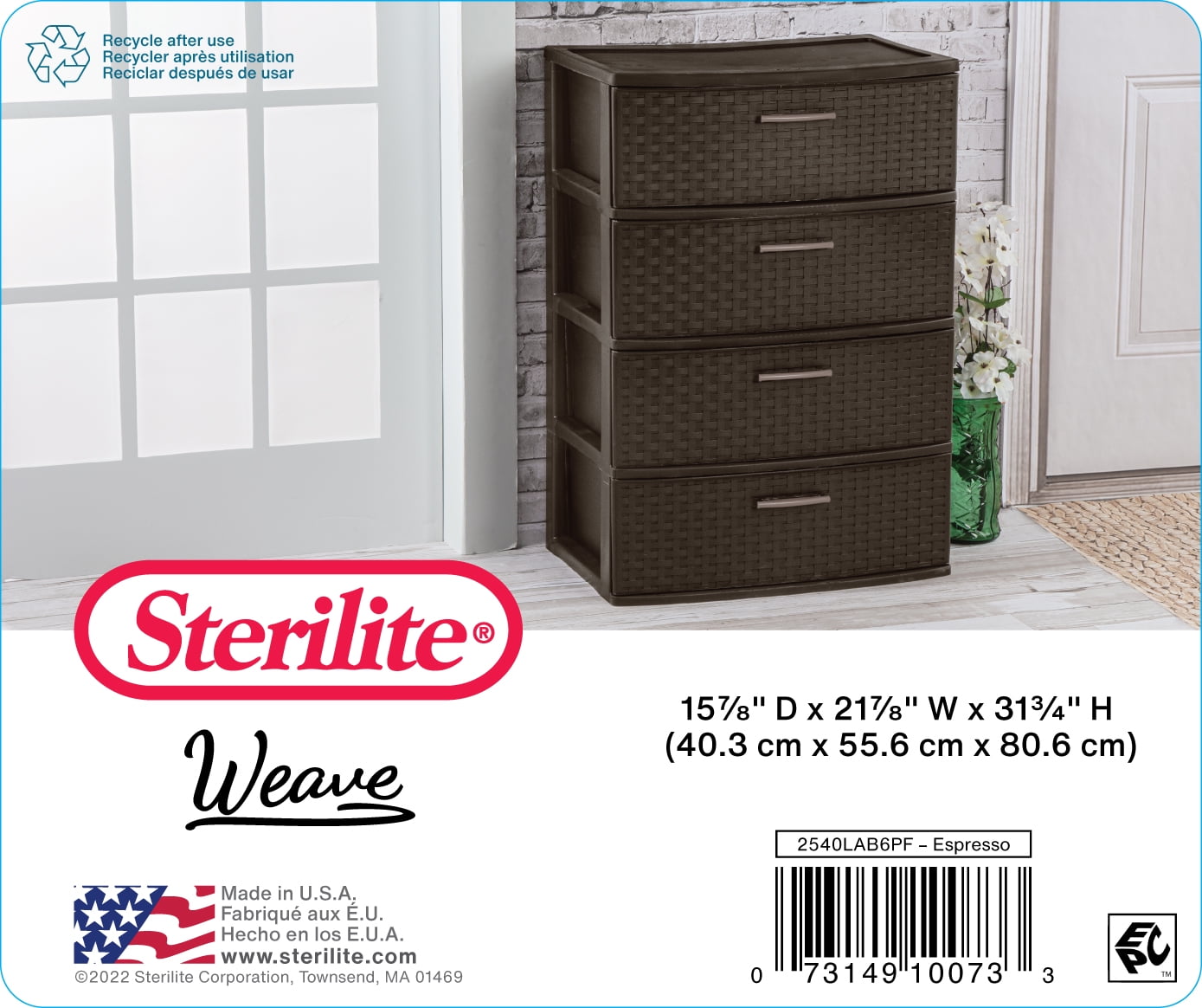 Sterilite 4 drawer dresser deals