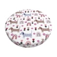 thumbnail image 1 of Balery Cute Dog Fundas de asiento para taburete de bar redondo de tela de terciopelo ajustables que protegen de arañazos y manchas para sillas de 14 a 17 pulgadas.-12 inch, 1 of 7