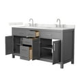 thumbnail image 2 of Beckett 66" Dark Gray Double Vanity & Giotto Quartz Top (3-Hole) & Nickel Trim, 2 of 5