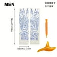 thumbnail image 2 of Tignapoo Traditional Chinese Acupressure Socks with Massage Tools for Men and Women, White & Blue Polyester Fiber, Includes Meridian Stick & Triangle Peck, 2 of 6